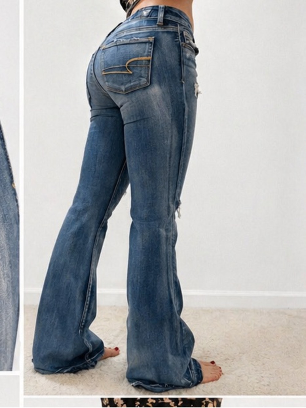 American Eagle Outfitters Faded Blue Flare Jeans